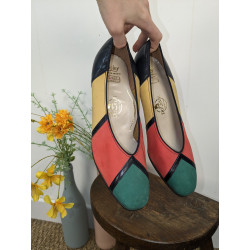 friperie second life Ballerines a talons colorées 4 cm - Hasley